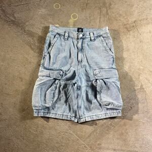 Baggy Denim Cargo Shorts